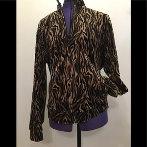 Animal print light weight jacket sz 16